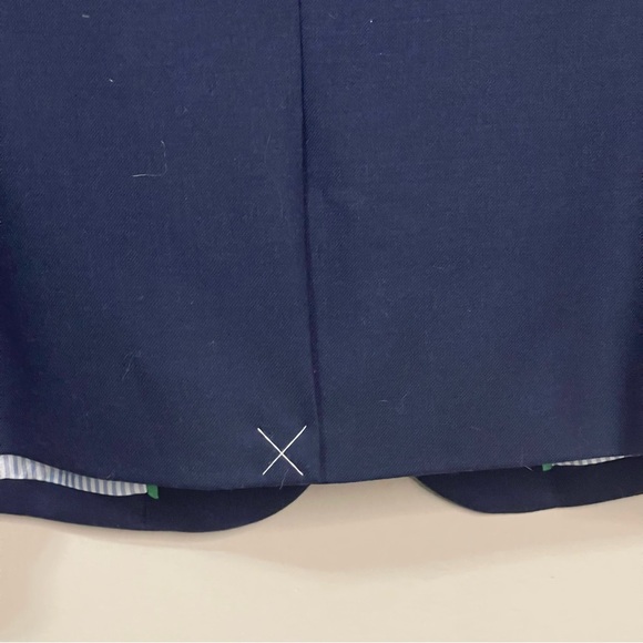 J. Crew Factory Schoolboy Blazer 8 Navy Wool Blend Gold Buttons Office NEW! - Picture 8 of 10